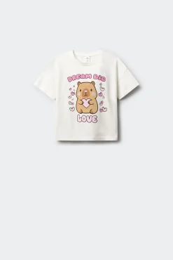 T-shirt de manga curta capivara menina