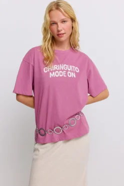T-shirt de manga curta "chiringuito modo on"