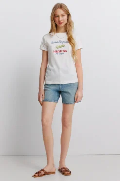 T-shirt de manga curta com desenho