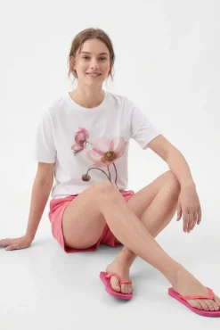 T-shirt de manga curta com estampado frontal