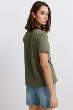T-shirt de manga curta com estampado floral