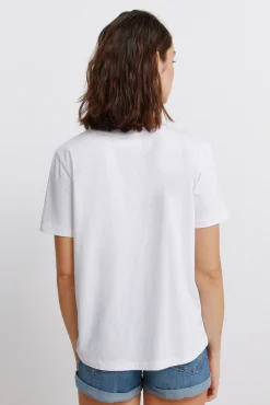 T-shirt de manga curta com estampado floral