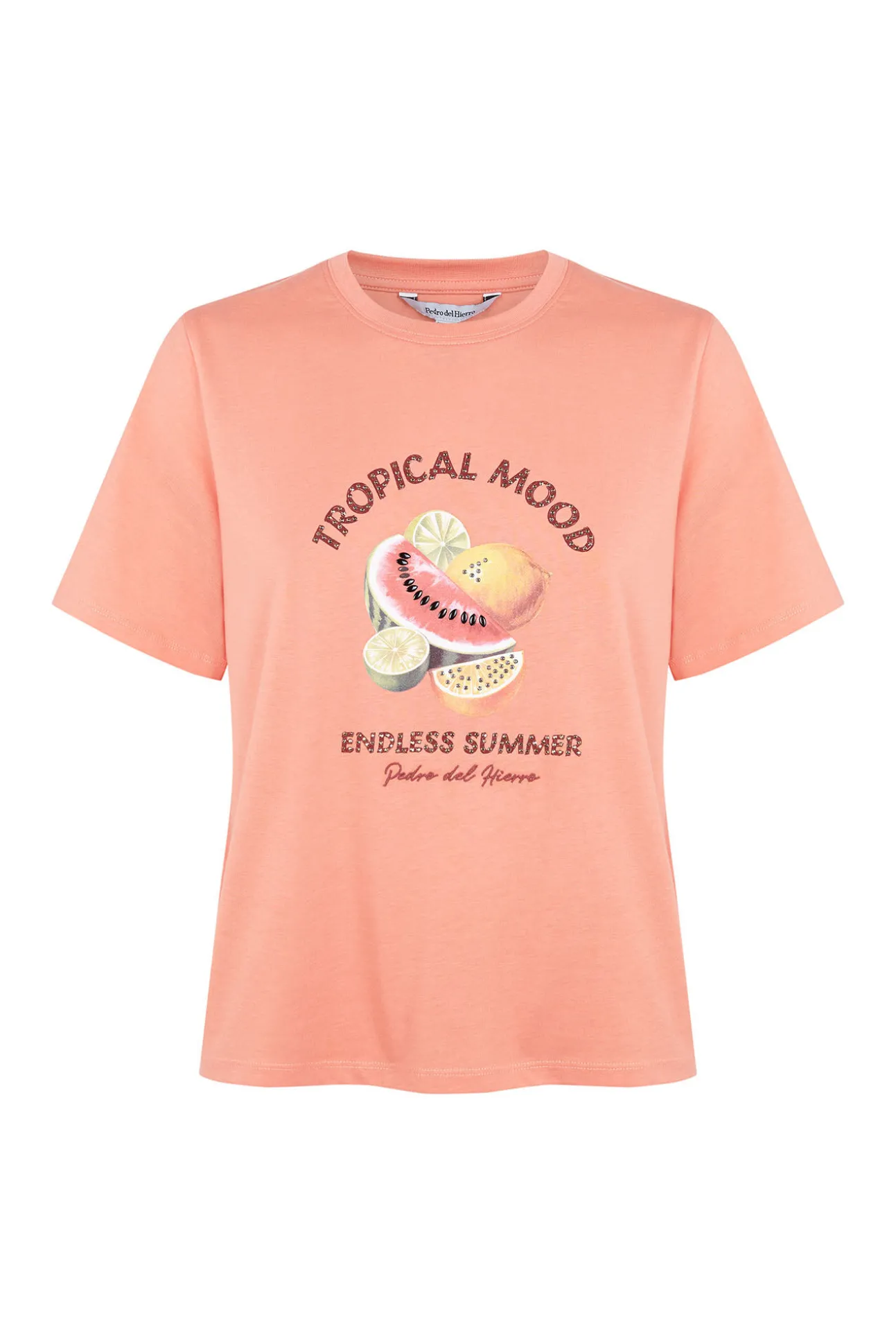 T-shirt de manga curta com estampado na frente