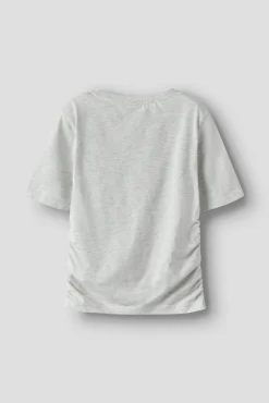 T-shirt de manga curta com franzido