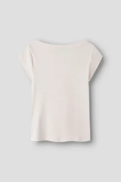 T-shirt de manga curta com ombro descaído