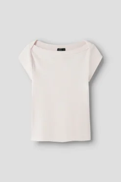 T-shirt de manga curta com ombro descaído