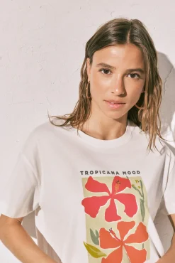 T-shirt de manga curta em algodão