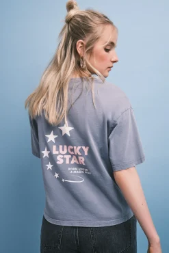 T-shirt de manga curta em algodão cinza