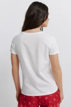 T-shirt de manga curta em algodão "cowgirl"