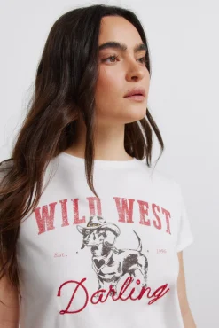 T-shirt de manga curta em algodão 