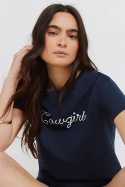 T-shirt de manga curta em algodão 