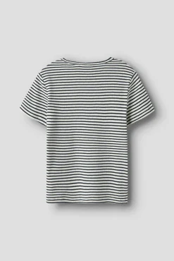 T-shirt de manga curta em malha às riscas