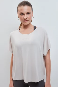 T-shirt de manga curta em modal cinza