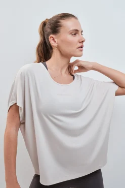 T-shirt de manga curta em modal cinza