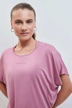 T-shirt de manga curta em modal rosa