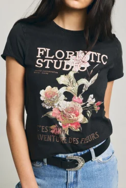 T-shirt de manga curta estampada