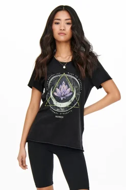 T-shirt de manga curta estampada