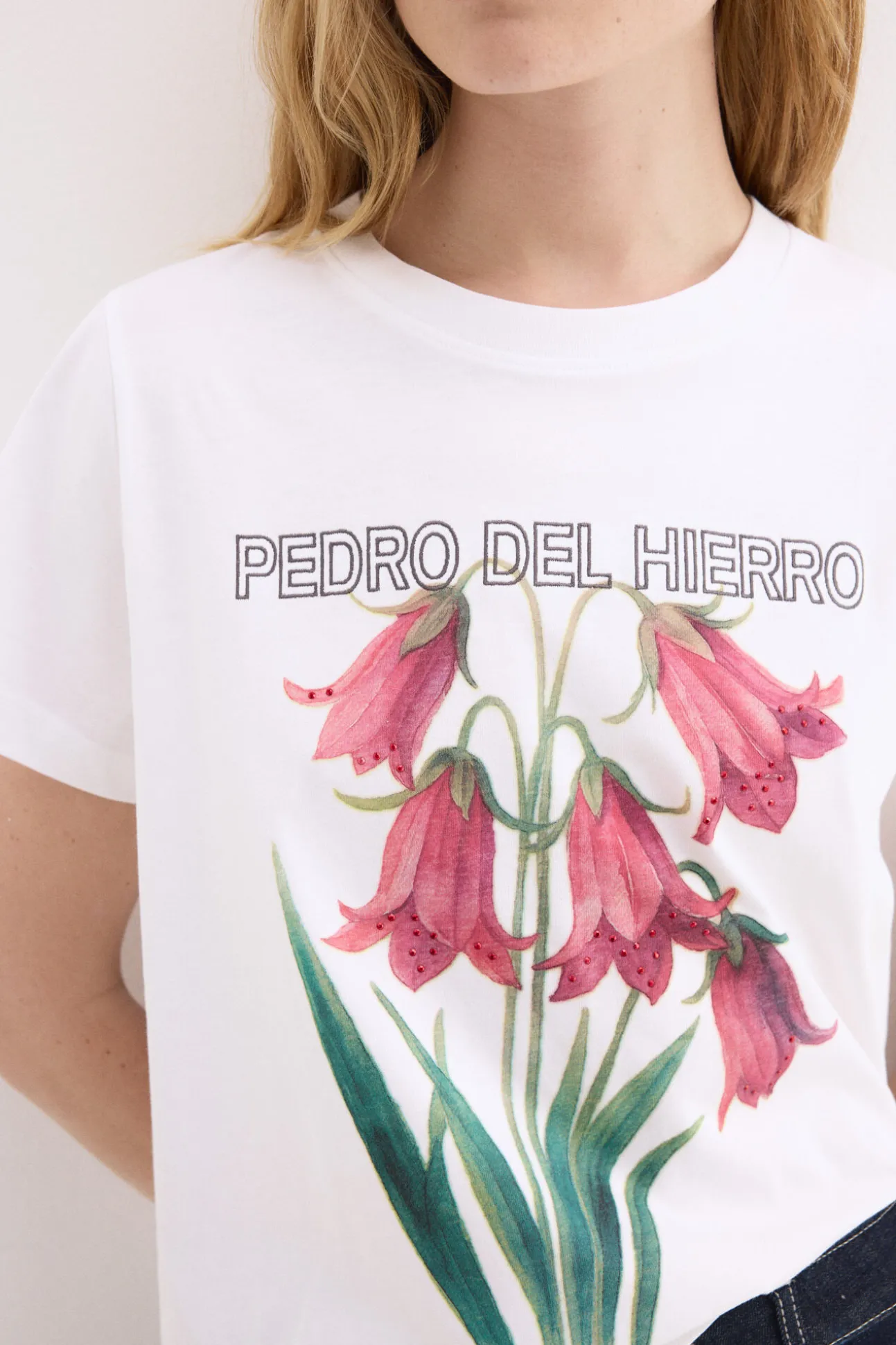 T-shirt de manga curta estampada