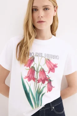 T-shirt de manga curta estampada