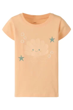 T-shirt de manga curta estampada para menina