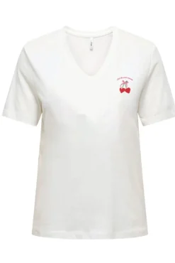 T-shirt de manga curta gola em bico