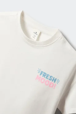 T-shirt de manga curta limonada para menina