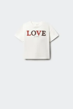 T-shirt de manga curta "Love" menina