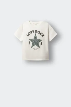 T-shirt de manga curta LOVE ROCK menina