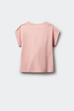 T-shirt de manga curta morango menina