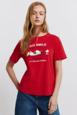 T-shirt de manga curta Snoopy