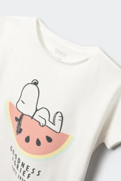 T-shirt de manga curta "Snoopy" menina