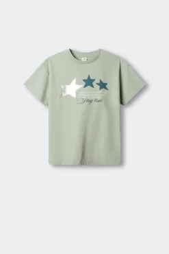 T-shirt de manga curta "Stay True" menina