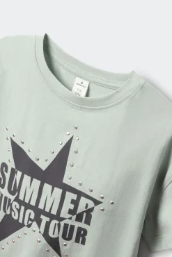 T-shirt de manga curta summer tour menina
