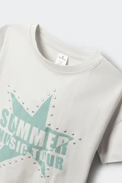 T-shirt de manga curta summer tour menina