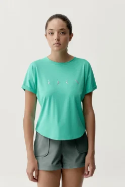 T-shirt desportiva Azami verde turquesa