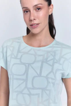 T-shirt desportiva manga curta em mesh