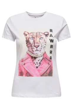 T-shirt estampada de manga curta