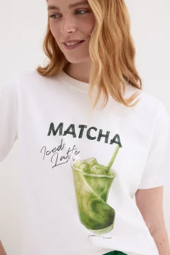 T-shirt estampada na frente