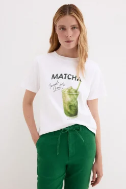 T-shirt estampada na frente
