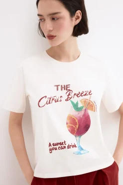 T-shirt estampado frontal