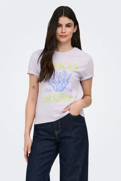 T-shirt estampado nas costas