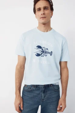 T-shirt gráfica lagosta