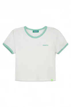 T-shirt lisa manga curta em 100% algodão branca