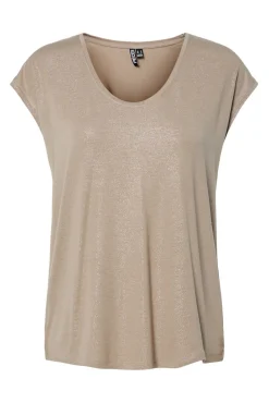 T-shirt lurex decote