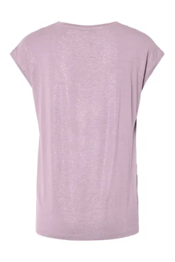 T-shirt lurex decote
