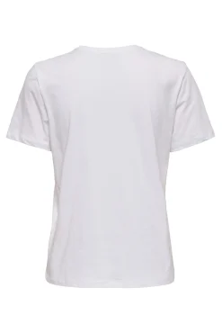 T-shirt manga curta com bordados