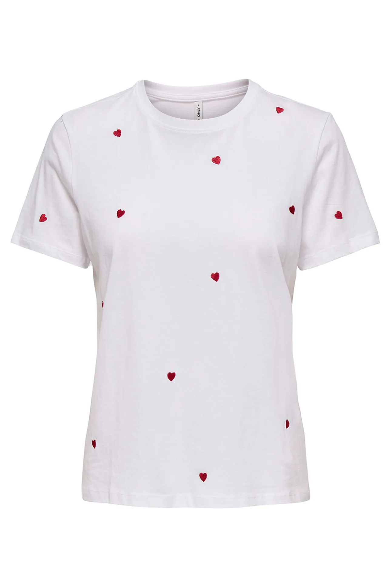 T-shirt manga curta com bordados