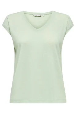 T-shirt manga curta em lurex
