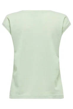 T-shirt manga curta em lurex