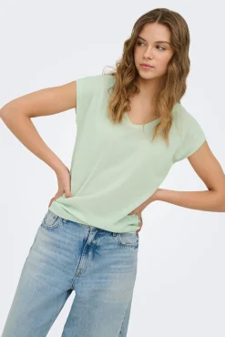 T-shirt manga curta em lurex